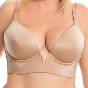 Cacique Deep Plunge/ low back Bra 46DDD